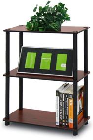 img 3 attached to Furinno Turn-N-Tube Display Rack, 3-Tier Single, Dark Cherry and Black