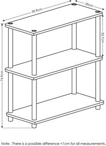 img 2 attached to Furinno Turn-N-Tube Display Rack, 3-Tier Single, Dark Cherry and Black