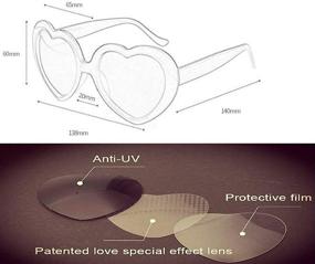 img 3 attached to 🌈 Heart-Effect Diffraction Glasses - See Hearts! - Heart-Light Glasses with Peach Heart Hologram for Special Effect and Holiday Images