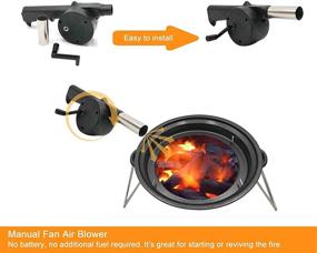 img 1 attached to Portable Korean BBQ Grill: Stainless Steel with Air Blower & Carry Bag - BBQMM Charcoal Grill