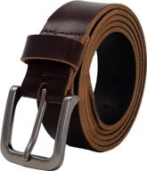 ashford ridge full brown leather men's belt accessories: elevate your style with quality logo