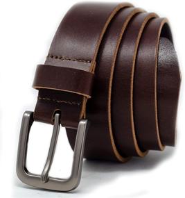 img 2 attached to Ashford Ridge Full Brown Leather Men's Belt Accessories: Elevate Your Style with Quality