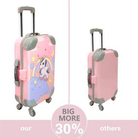 img 1 attached to 🧳 WONDOLL Doll Travel Suitcase with 18 Inch Doll Clothes Accessories