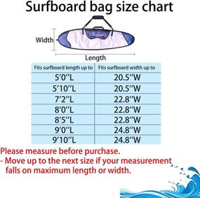 img 3 attached to 🏄 Chuanke Paddle Board Carrying Bag for Outdoor Surfboard Storage - Longboard Bag 5'0", 5'10", 7'2", 8'0", 8'5", 9'0", 9'10