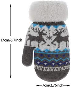 img 3 attached to TAGVO Toddler Sherpa Mittens Winter