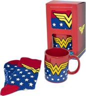 🦸 wonder woman coffee mug and sock set - genuine licensed dc comics product for sale logo