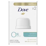 dove sensitive aluminum free deodorant refill kit, 1.13 oz - 0% aluminum logo