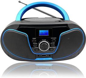 img 4 attached to 🎧 Portable CD Player Boombox with Bluetooth, FM Radio, Crystal-Clear Sound, MP3 Playback, USB Port, AUX Input, Headphone Jack, LCD Display, AC/DC Operated - LONPOO Stereo Sound System