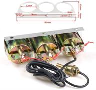 ffl triple gauge kit: chrome 3-in-1 car triple meter- oil pressure, voltage & water temperature gauges logo