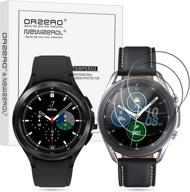 превосходный 3-пакет защитного стекла для samsung galaxy watch 4 classic 46 мм, watch 📱 3 45 мм, garmin forerunner 55, forerunner 45, forerunner 45s - кристально чистый, без пузырей, пожизненная замена логотип