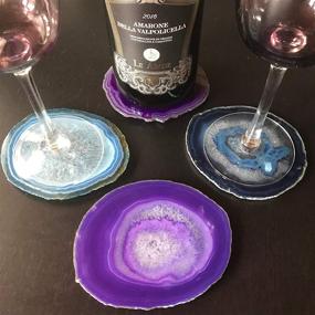 img 3 attached to Stylish and Protective Kooalo Agate Coasters - 4.5 Inches