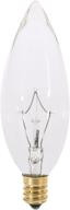 💡 satco a3684 130v 60 watt b10 candelabra base clear light bulb - efficient illumination for chandeliers and decorative fixtures logo