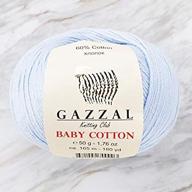 полная мотка ниток gazzal cotton light для вязания и вязания крючком. логотип
