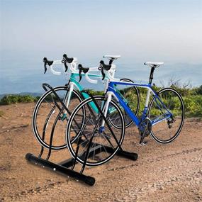 img 1 attached to 🚲 Goplus 2 Bike Stand Rack | Cycling Rack Floor Storage Organizer