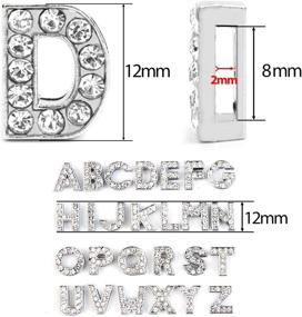 img 3 attached to AUEAR Rhinestone Alphabet Wristbands Bracelets