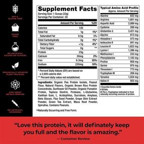 img 1 attached to Protein Non GMO Organic Proteins Superfoods Greens Probiotics Digestive Enzymes BCAAs Glutamine No Hormones Peanut