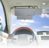 🌞 wanpool car visor sunshade, anti-glare sunshade extender for front seat driver or passenger - grey, 1 piece logo
