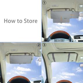 img 2 attached to 🌞 WANPOOL Car Visor Sunshade, Anti-Glare Sunshade Extender for Front Seat Driver or Passenger - Grey, 1 Piece