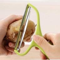 🥦 2-piece set essential tools: vegetable, potato, and fruit peeler with cabbage cutting machine knife - ideal for western restaurants. enhance your salad preparation with these efficient vegetables peelers and graters. logo