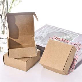 img 3 attached to Enerhu 50PCS Kraft Paper Box Mini Gift 🎁 DIY Handmade Soap Candy Chocolate Favor Mailing Box XL 3.22x3.22x1.37in