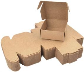 img 4 attached to Enerhu 50PCS Kraft Paper Box Mini Gift 🎁 DIY Handmade Soap Candy Chocolate Favor Mailing Box XL 3.22x3.22x1.37in