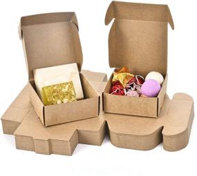 img 2 attached to Enerhu 50PCS Kraft Paper Box Mini Gift 🎁 DIY Handmade Soap Candy Chocolate Favor Mailing Box XL 3.22x3.22x1.37in