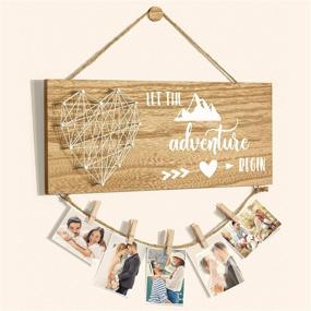 img 2 attached to 🎁 Engagement Wedding Gifts for Couples, Romantic Christmas Picture Frame for Boyfriend, Girlfriend Photo Holder, Congratulation Gift for a New Life - Let the Adventure Begin for Engaged and Retired