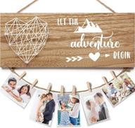 🎁 engagement wedding gifts for couples, romantic christmas picture frame for boyfriend, girlfriend photo holder, congratulation gift for a new life - let the adventure begin for engaged and retired логотип