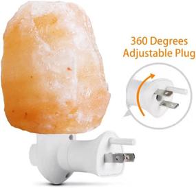 img 1 attached to 🔌 Pursalt Himalayan Salt Lamp Night Light Plug In: 360° Rotatable Wall Plug | 2 Replacement Bulbs | Bathroom & Bedroom Night Light | Pink Crystal Rock Salt Hand Crafted | Perfect Gift