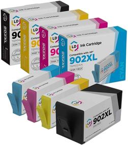 img 4 attached to 🖨️ LD Compatible Ink Cartridge Replacements for HP 902XL High Yield (1 Black, 1 Cyan, 1 Magenta, 1 Yellow, 4-Pack) - Compatible with OfficeJet 6950, 6954, 6979 & OfficeJet Pro 6960, 6968, 6970, 6975, 6978