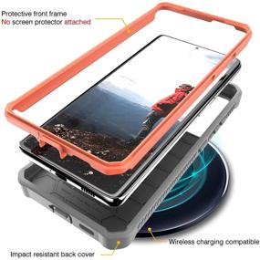 img 1 attached to ArmadilloTek Vanguard Samsung Galaxy S21 Ultra Case - Military Grade Full-Body Rugged with Built-in Kickstand [Screenless Version], Orange