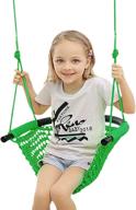 🏻 pdjw kids swing: adjustable ropes & snap hooks | 440lb capacity | backyard, tree, indoor & outdoor use! логотип