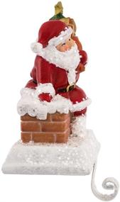 img 1 attached to 🎅 Decorate Your Mantel with the Kurt Adler Resin Santa Stocking Holder - 6.5-Inch Gift Box Design