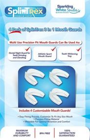 img 1 attached to 🦷 Premium Teeth Mouth Guards - Dental Protectors for Teeth Grinding and Clenching - Bruxism Relief Pack of 4 - BPA Free - Versatile Use - Includes Free Storage Case