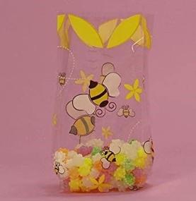 img 1 attached to 🐝 Bumblebee Patterned Cello Favor Bags - Pack of 20 - 7.5in. x 3.5in. x 2in. - Generic Brand