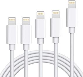 img 4 attached to 🔌 Кабель зарядки для iPhone SHARLLEN - 5 шт., 3FT/6FT/10FT, Быстрая зарядка, Длинные кабели - Совместимы с iPhone 11/XS/Max/XR/X/8/8 Plus/7/7 Plus/6/6 Plus/6S/6S Plus - Белый