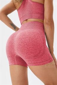 img 1 attached to 🩲 Premium Women's Seamless Yoga Shorts: High Waist Tummy Control, Push-up, and Compression for Running, Fitness, and Yoga