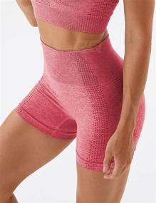 img 2 attached to 🩲 Premium Women's Seamless Yoga Shorts: High Waist Tummy Control, Push-up, and Compression for Running, Fitness, and Yoga