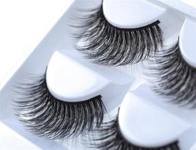 img 2 attached to 👀 HICOCU False Lashes: 5Pairs Faux Wispies Eyelashes - Handmade, Reusable and 100% Fake Eyelashes