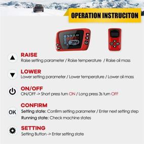 img 1 attached to MASO 12V/24V Air Parking Heater Remote Controller with LCD Switch - Red