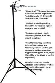 img 2 attached to 📡 Superior Indoor Attic Mount with Signal Peaking Technology - Range Xperts HD-T200-Tripod: Amplify Your Signal Strength!