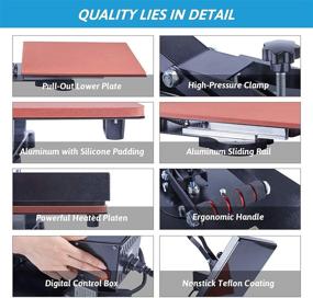 img 2 attached to 🔥 CO-Z 15x15 Inch Heat Press Machine Platen for Sublimation T-Shirt Transfers and More: Clothes, Mousepad, Phone Case, Tote Bag, Pillow Case, Coasters, Puzzles, Ceramic Tiles