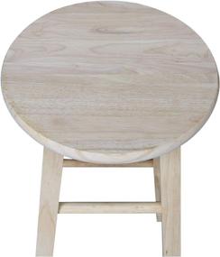 img 1 attached to 🪑 Unfinished 30-Inch Round Top Stool by International Concepts: Premium Quality and Appeal