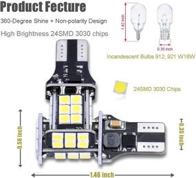 img 3 attached to 💡 iBrightstar Newest 3030 микросхемы светодиодные лампы: безошибочные и чрезвычайно яркие для резервного хода, грузовика, 3-го стоп-сигнала - ксеноново-белые