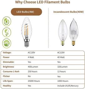 img 1 attached to 💡 Enhanced Lighting Experience with ECOVANIA Candelabra Dimmable Chandelier Equivalent