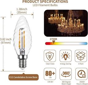 img 3 attached to 💡 Enhanced Lighting Experience with ECOVANIA Candelabra Dimmable Chandelier Equivalent