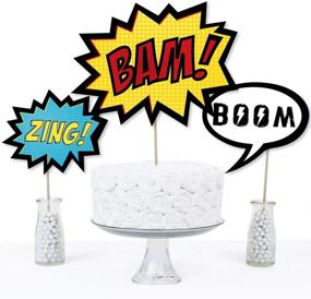 img 2 attached to BAM Superhero Birthday Centerpiece Toppers