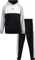 👦 rbx boys jogger set sweatsuit: perfect active attire for boys' clothing logo
