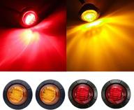 nbwdy 2pcs red 2amber 3/4 inch led marker lights logo