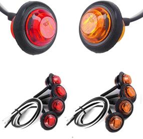 img 3 attached to NBWDY 2Pcs Red 2Amber 3/4 Inch LED Marker Lights